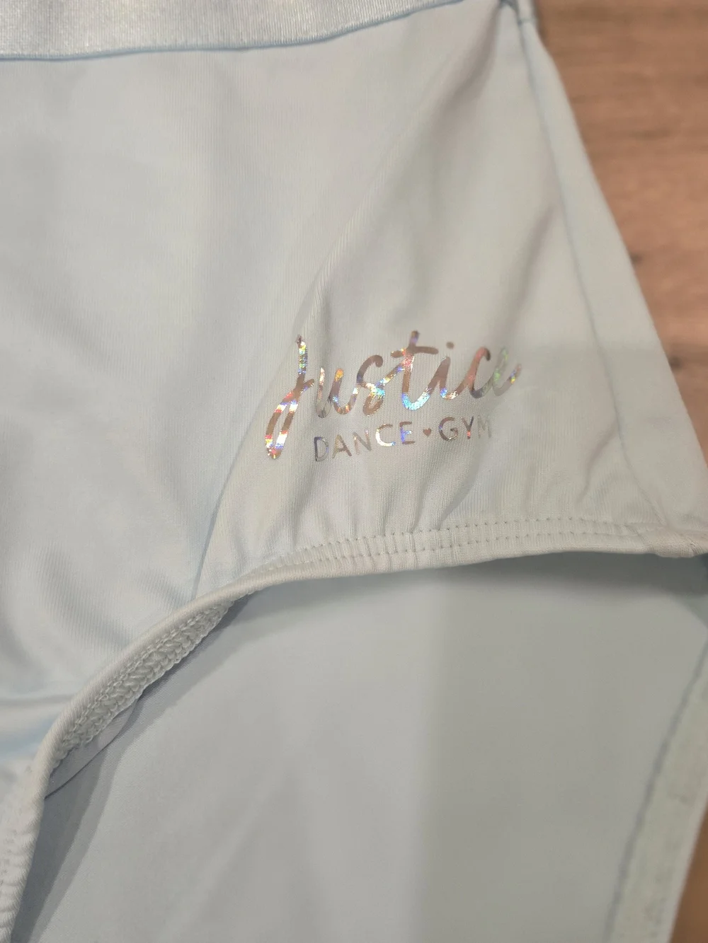 NWT Justice Girls Cap Sleeve Ballet Leotard Ribbon Waistband Light Blue XL 16-18